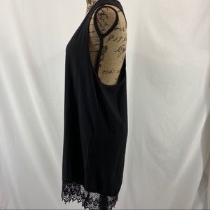 For Love & Lemons Black Mini Dress Lower Lace XS